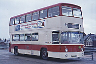 101, a 1968 Leyland Atlantean with East Lancs body (OCR 145G) at Portswood depot on 17/02/1977.