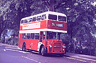 324, a 1962 Leyland PD2A with Park Royal body (324AOW) waiting at Vincent's Walk to do a 9A to Aldermoor via Maybush on 25/07/1972.