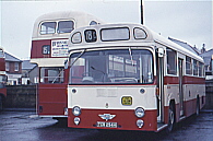 8, a 1969 AEC Swift with East Lancs body (TCR 294H) at Portswood depot on 17/02/1977.