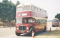 402, a 70 seat Neepsend bodied 1967 AEC Regent V  (KOW910F) preserved and photographed at Mayflower Park in 2003.