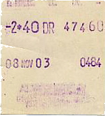 A ticket from 0484